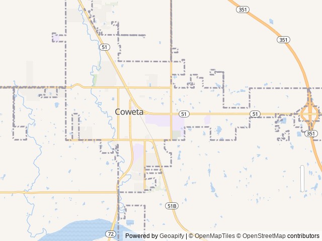 Map for 2021 Keystone RV Hideout 318BR near Coweta, OK