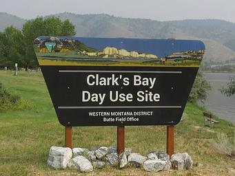Clark's Bay Day Use Site sign.