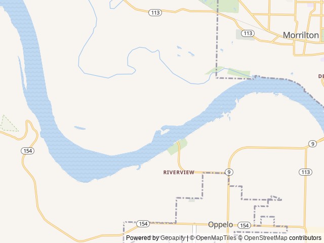 Map of Cherokee (Arkansas River) location at Morrilton, AR, United States