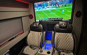 Luxury Mercedes-Benz Sprinter Party Bus/Limo with WiFi, TVs, and Big Sound