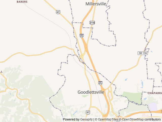 Map of BusForSale location at Goodlettsville, TN, United States