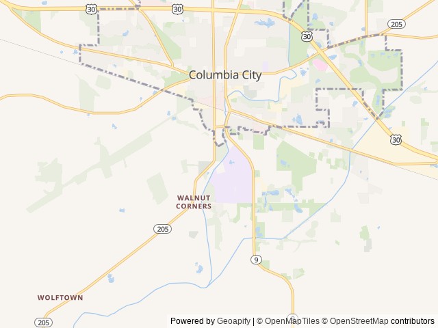 Map for 2020 Gulfstream Kingsport with bunk beds near Columbia City, IN