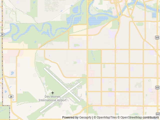 Map for 2023 Hideout 28RKS near Des Moines, IA