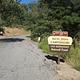 Roadway leading up to North Shore Campground Sign
