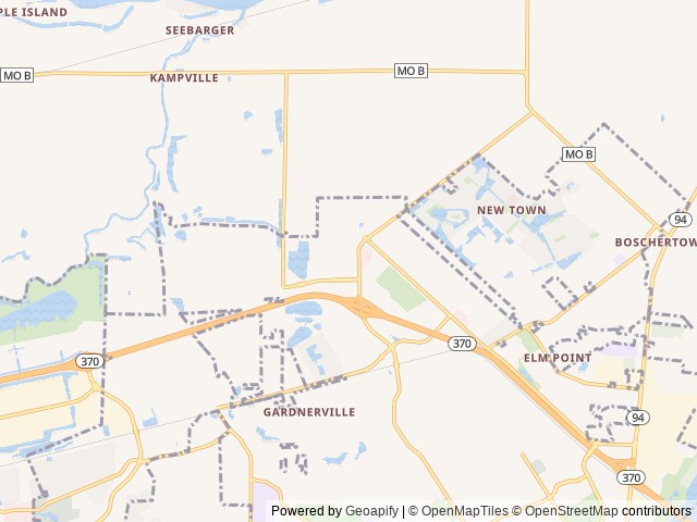 Map for Luxury Family Camper | Sleeps 5 with Bunkhouse! near Saint Charles, MO