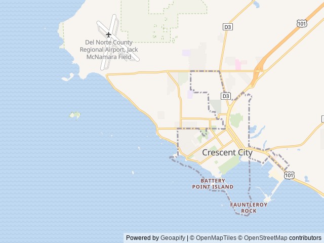 Map for 2017 Keystone RV Hideout 28BHSWE near Crescent City, OR