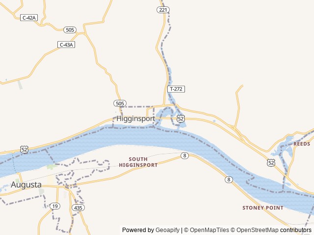 Map of White Oak Marina & Campground location at Georgetown, OH, United States