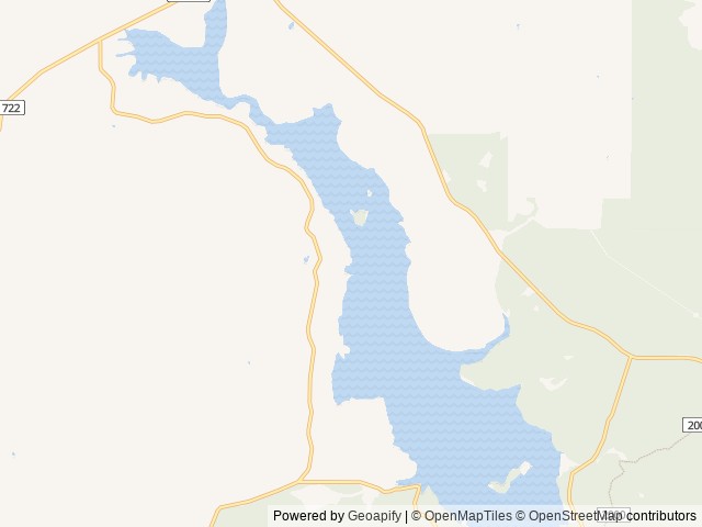 Map of Howard Prairie Resort location at Ashland, OR, United States