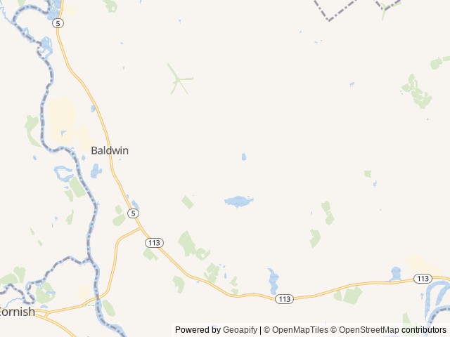 Map of Natures Wilderness RV Lodge location at West Baldwin, ME, United States