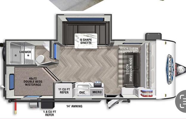 Purple Sage Trailer Rental; 2022 Salem FSX