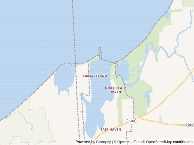 Map of Fairpoint Marina location at Sterling, NY, United States