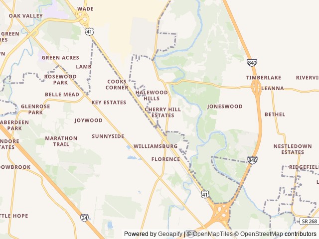 Map for 2026 Prime Time RV Avenger 529RBS near Murfreesboro, TN