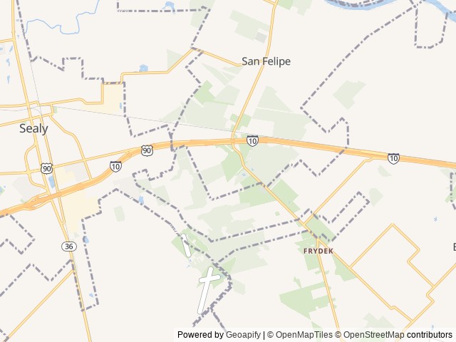 Map of Kathy's Kampground & Storage location at Sealy, TX, United States