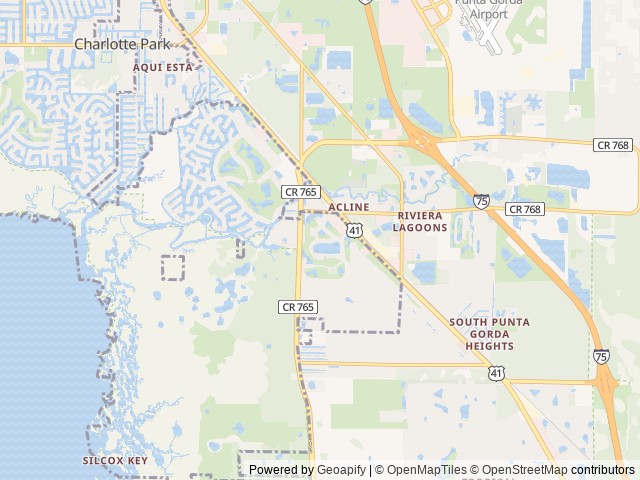 Map of Encore Gulf View location at Punta Gorda, FL, United States