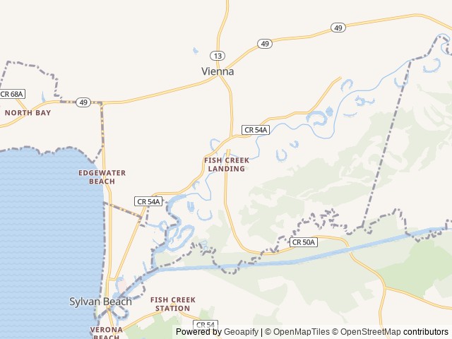 Map of Riverbend RV Park location at Blossvale, NY, United States
