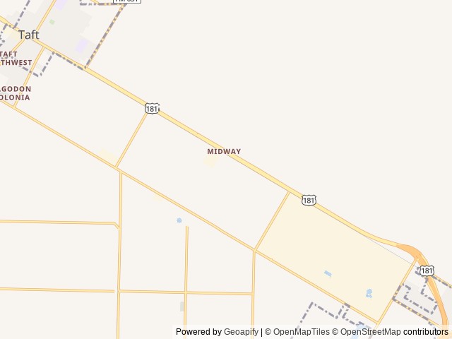 Map of Gregory RV Park location at Taft, TX, United States