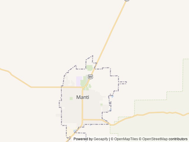 Map of Temple Ridge Retreat location at Manti, UT, United States