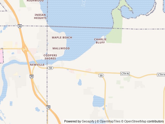 Map of Lakeland RV Campground location at Milton, WI, United States