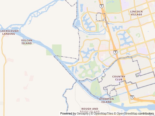 Map of RiverPoint Landing Marina Resort location at Stockton, CA, United States