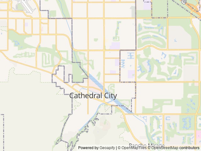 Map of Encore Palm Springs Oasis location at Cathedral City, CA, United States