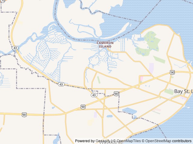 Map of Legends of the Bayou location at Bay St. Louis, MS, United States