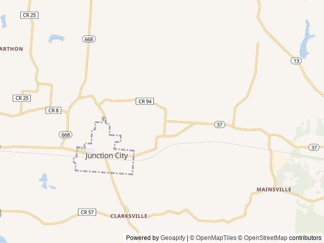 Map for Upscale Getaway On Wheels  (DELIVERY ONLY) near Junction City, OH