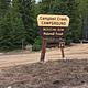 Campbell Creek Campground Site Sign at entrance.