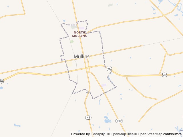 Map for Redline toy hauler camper 26 ft near Mullins, NC