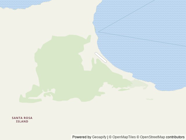 Map of Santa Rosa Island location at Ventura, CA, United States