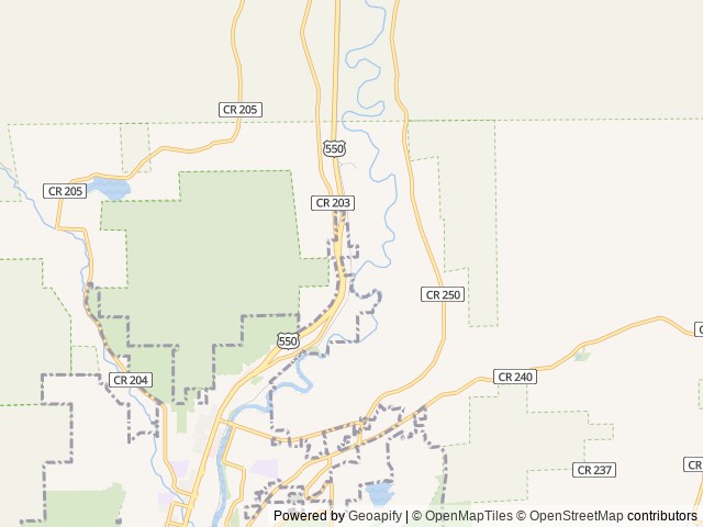 Map of United Campground of Durango location at Durango, CO, United States