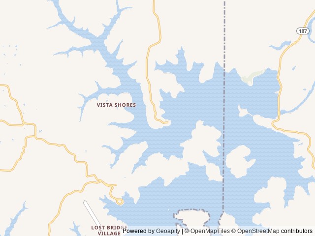 Map of Indian Creek Campground (AR) location at Garfield, AR, United States