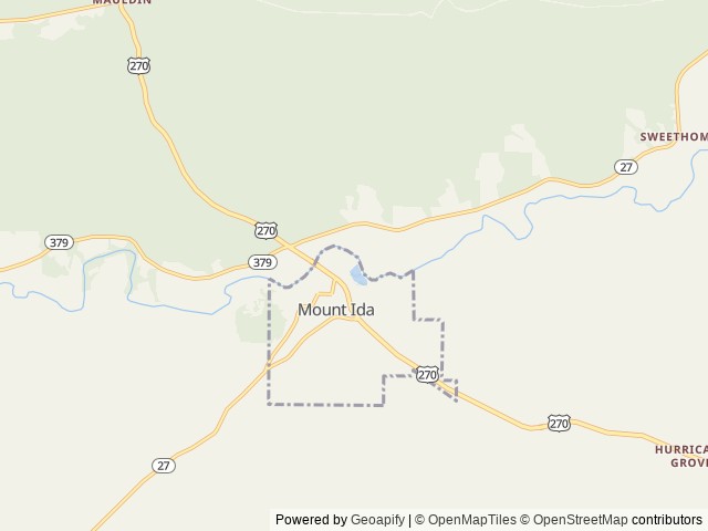 Map for 2026 Forest River Salem Cruise Lite 26ICE near Mount Ida, AR