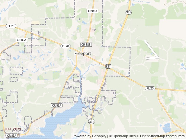 Map of Riverwalk Landing location at Freeport, FL, United States