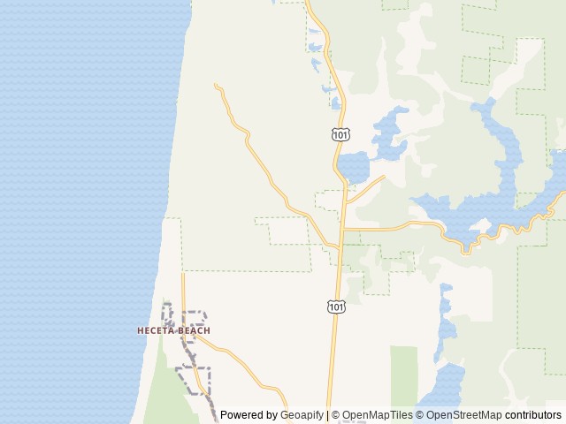 Map of Sutton Campground location at Florence, OR, United States