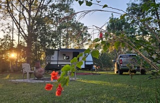 New 2025 RV Stationary. Rural area.