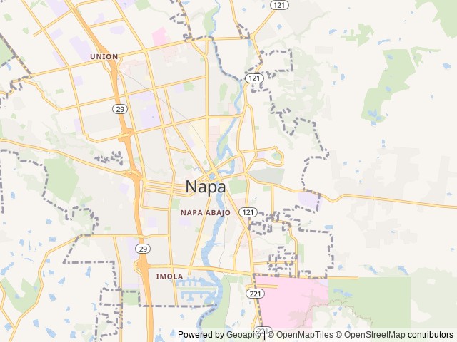 Map of Napa Valley Expo RV Park / 25th District Ag Association location at Napa, CA, United States