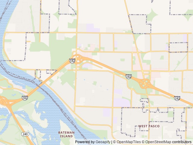 Map of Pasco / Tri-Cities KOA Journey location at Pasco, WA, United States