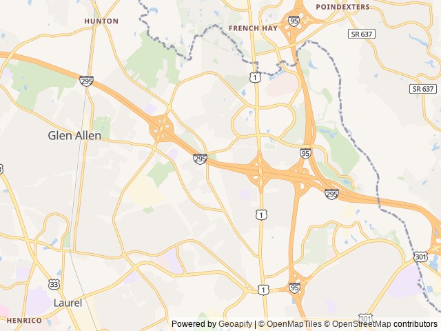 Map for My Huckleberry Friend near Glen Allen, VA