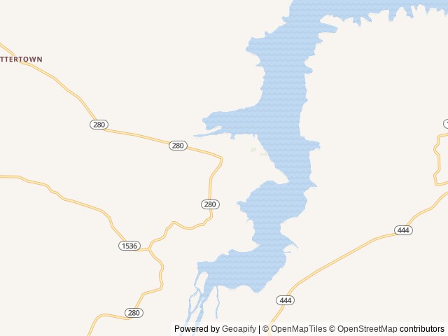 Map of Water's Edge RV Park & Marina location at Murray, KY, United States