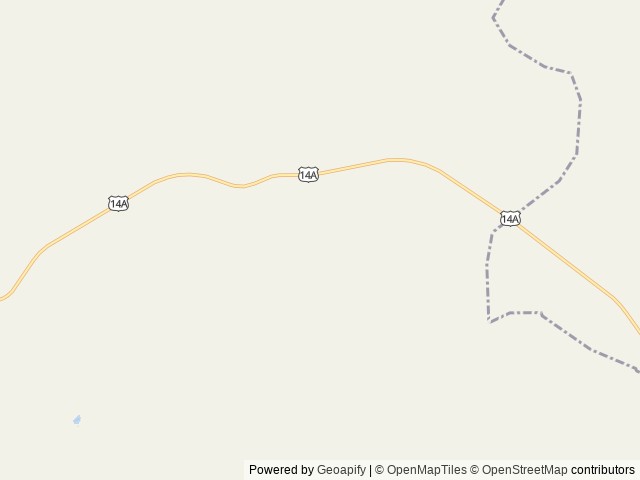 Map of Bald Mountain Campground location at Lovell, WY, United States