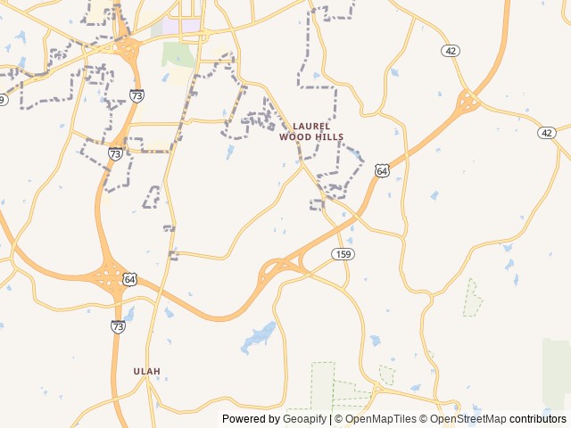 Map of Yogi Bear's Jellystone Park™ Camp-Resort: Asheboro location at Asheboro, NC, United States