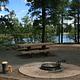 campfire ring and picnic table