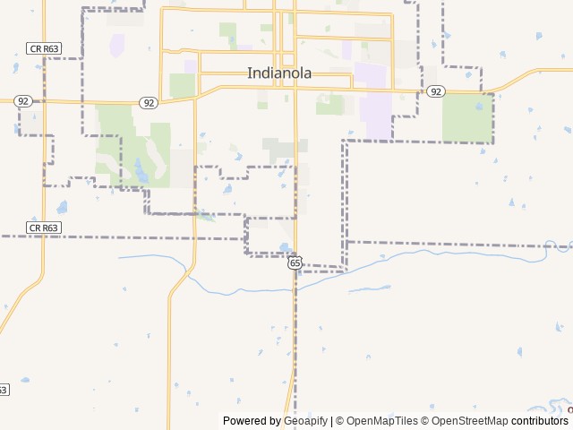 Map of Crows Nest RV Resort location at Indianola, IA, United States