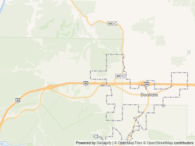Map of Doolittle Acres RV Park & Campground location at Rolla, MO, United States