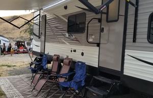 RV Trailer Delivered to Your Reserved Camping site