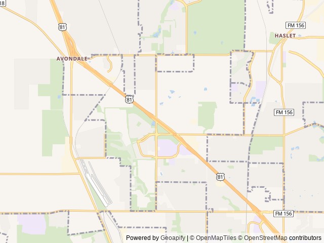 Map of Willow Run RV Resort location at Haslet, TX, United States