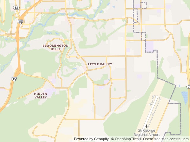 Map for 2002 Tahoe Lite Camper sleeps 4 near St. George, UT