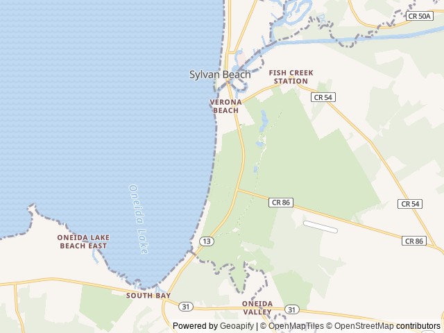 Map for 2021 Thor ACE 27.2 Motorcoach near Canastota, NY