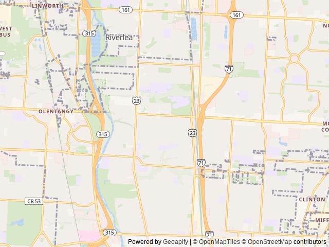 Map for "Vrbo on the Go" with Outdoor Kitchen & TV near Columbus, OH