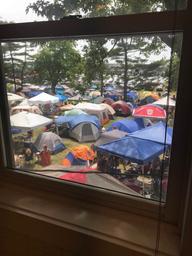 Concert-goers camping at Sleepybear Campground in Noblesville, IN